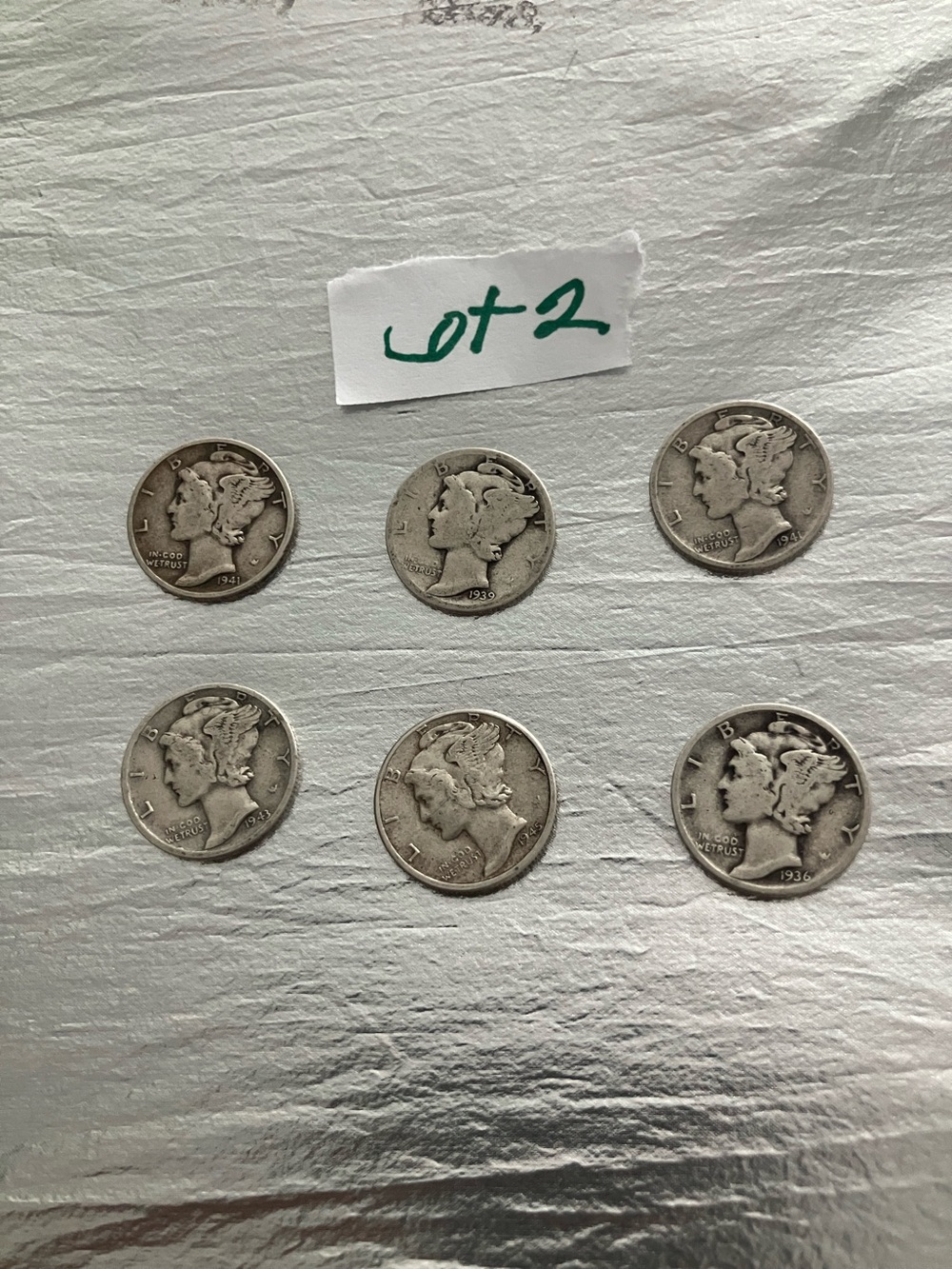 Six Mercury Dime Lot - Silver  Coins